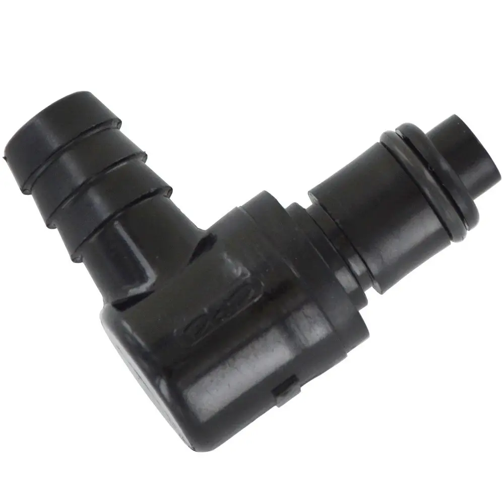 Plcd23005vmblk Valved Black Elbow Hose Barb Coupling Insert 5/16 Id Barb Fkm (Viton) O-Rings 1