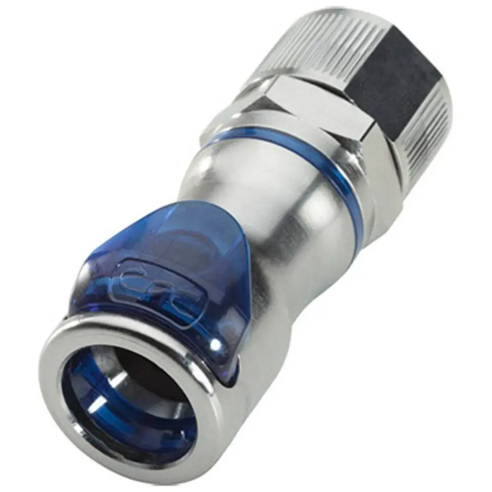 Lq6d13008blu Valved Inline Ptf Liquid Cooling Coupling Body 1/2 Ptf Cool Blue 1