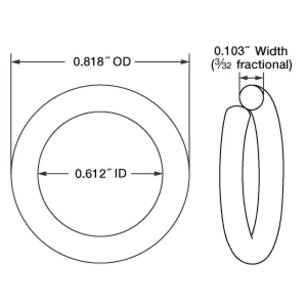 O-Ring As114 70 Duro .818"Od .103"Cs 2