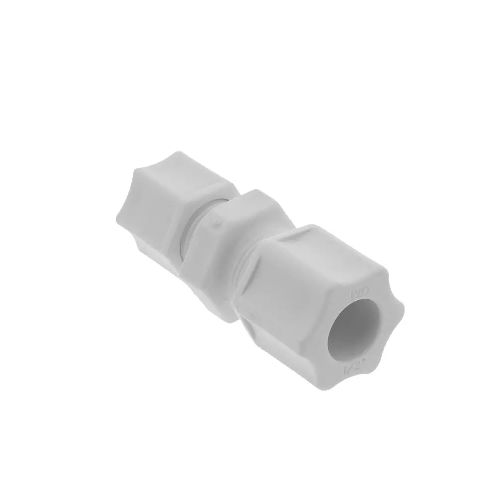 Jaco 15-8-6-P-O Polypropylene Union Connector 1/2 Od Tube X 3/8 Od Tube 2