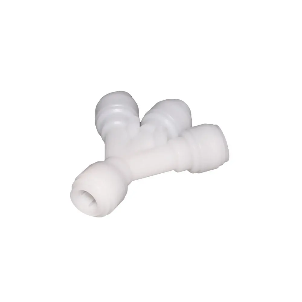 Neofit Acetal Natural White Three Way Divider 1/2" Tube X 3/8" Tube 1