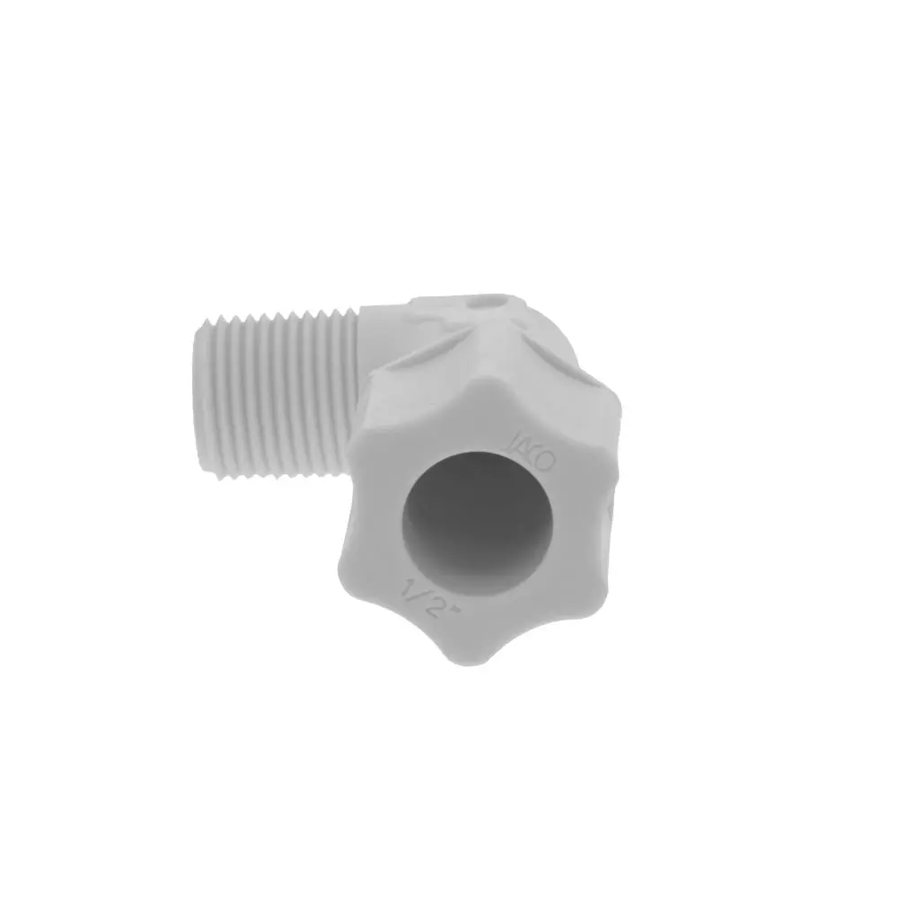 Jaco 40-8-6-P-O Polypropylene Male Elbow 1/2 Od Tube X 3/8 Mpt 2