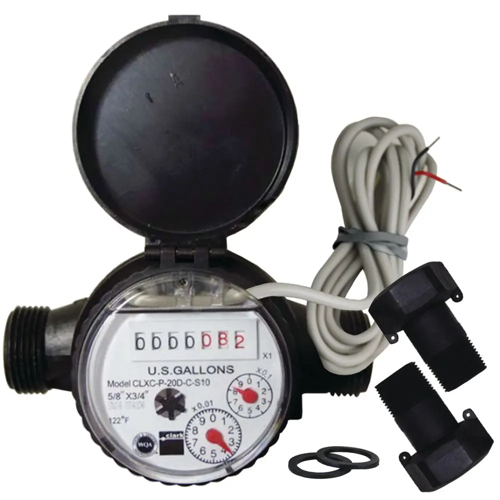 Clark Clxc-P Series Single Jet Totalizing Water Meter 5/8 X 3/4 1 Pulse Per 10 Gal 1