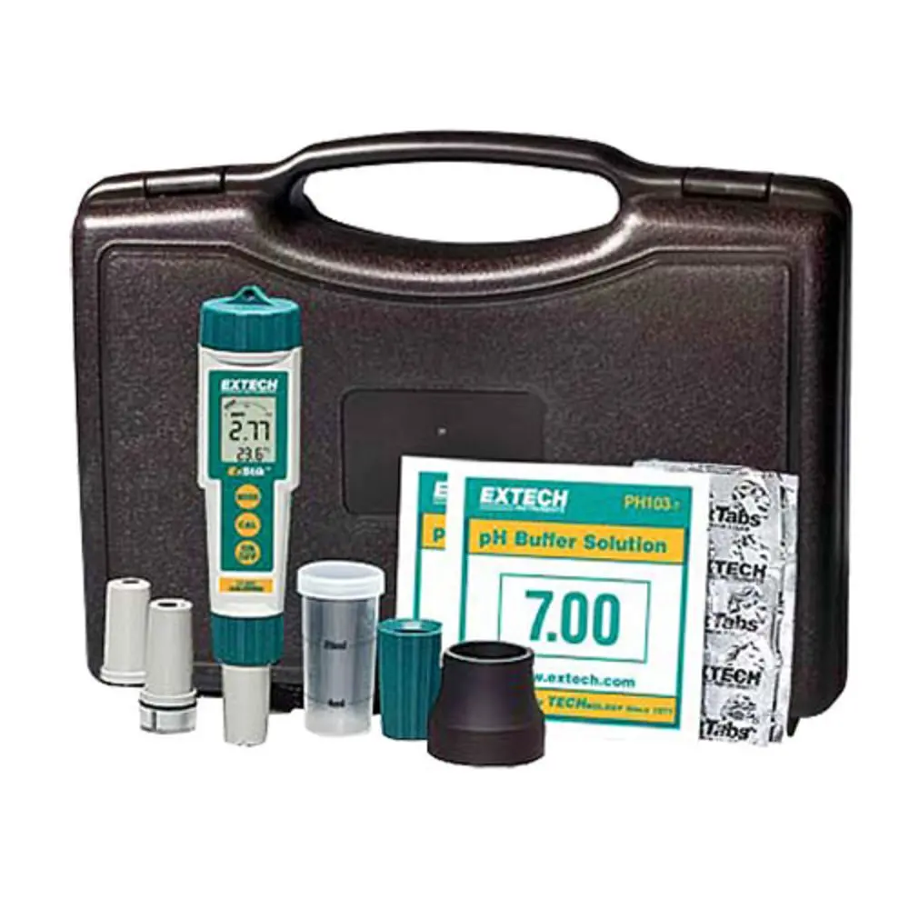 Extech Ex900-R Exstik 4-In-1 Chlorine, Ph, Orp And Temp Handheld Meter Kit 1