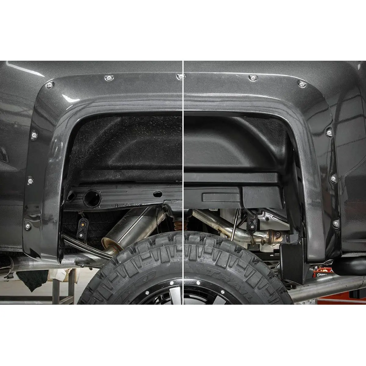 Rough Country Rear Inner Wheel Well Liners, 2015-2019 Silverado Lml/L5p 1