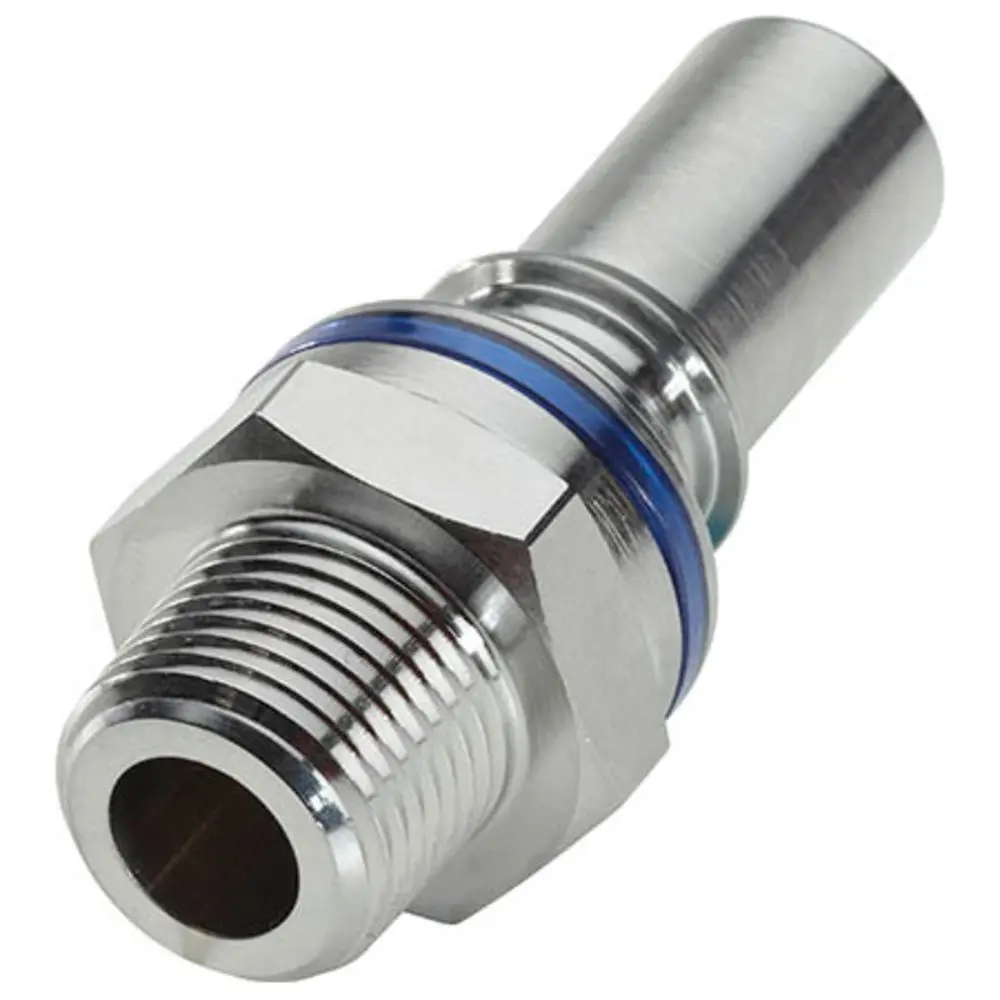 Lq6d24006blu Valved Pipe Thread Liquid Cooling Coupling Insert 3/8 Npt Cool Blue 1
