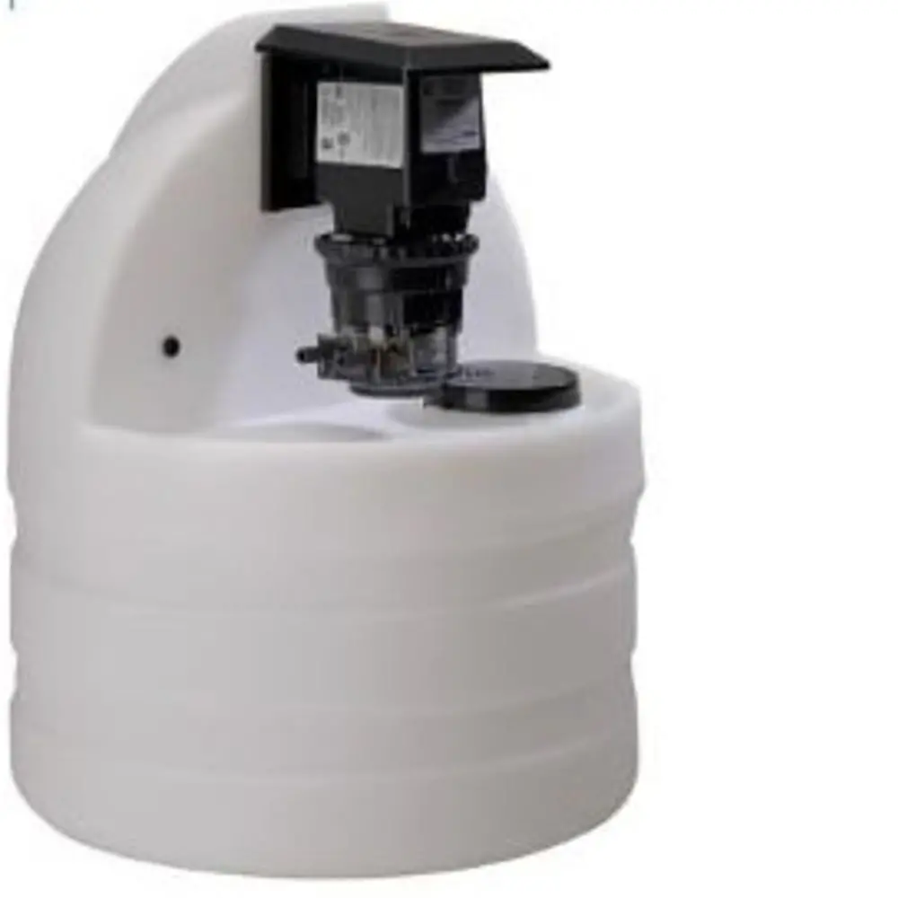 Stenner 15-Gallon White Tank, Single Adjustable Output Pump (25Psi), #4 Tube, 35 Gallons Per Day, 220V 1