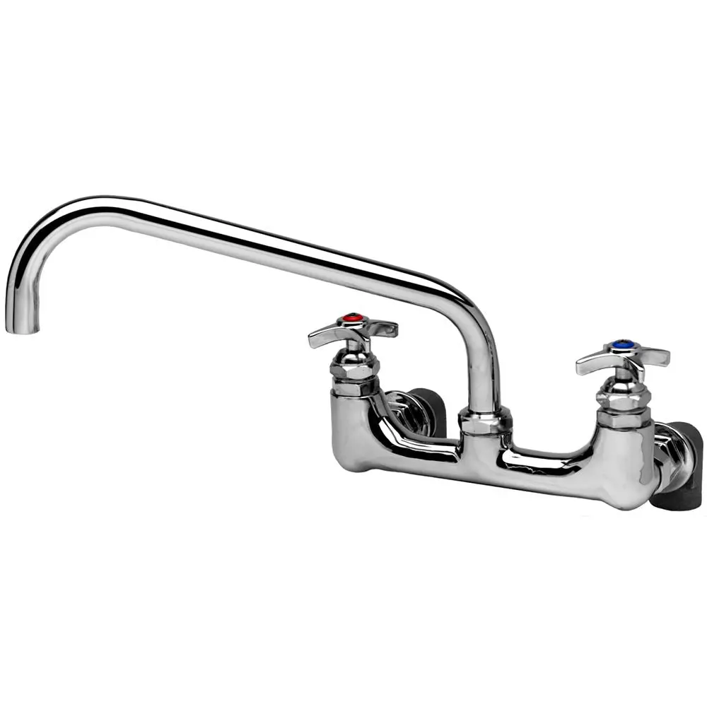 T&S Brass B-0290 Big-Flo Wall Mount Pre-Rinse Spray Faucet W/ 8" Centers And 12" Add-On Swing Nozzel 1