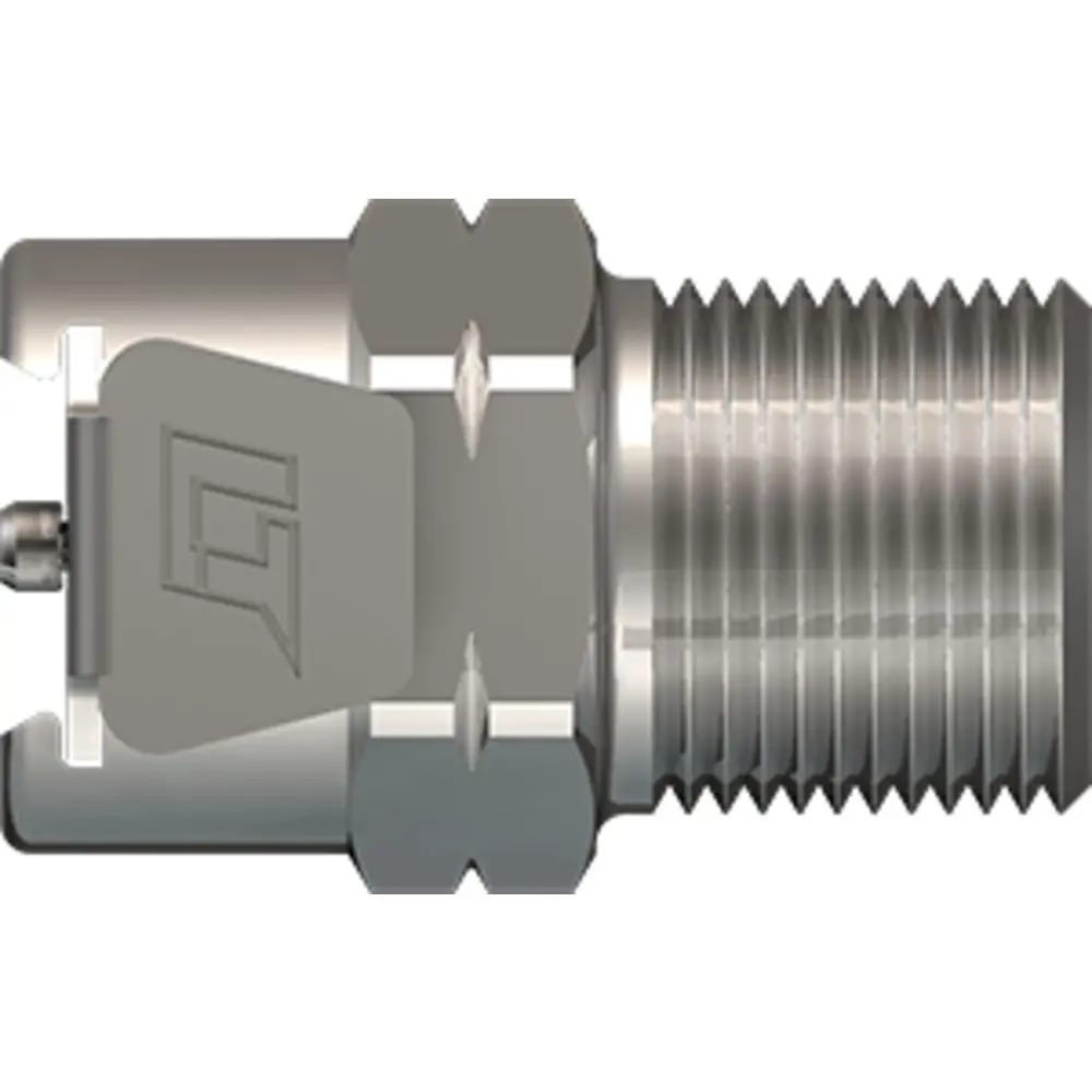 Linktech 20Cb Series Male Thread Female, Valved, 1/4" Mnpt, Chrome Brass, Buna N 1