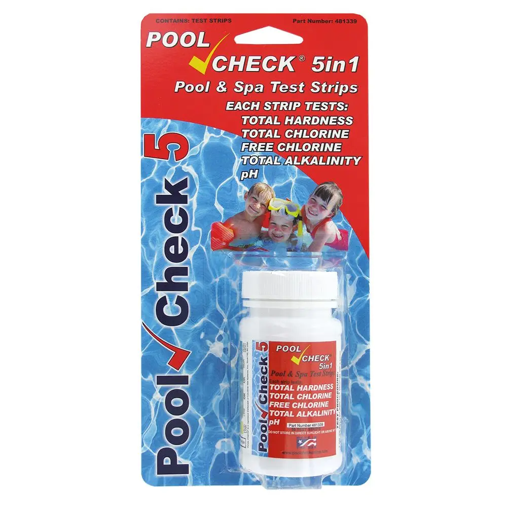 Pool Check Test Strips 5 In 1 50 Per Bottle 1