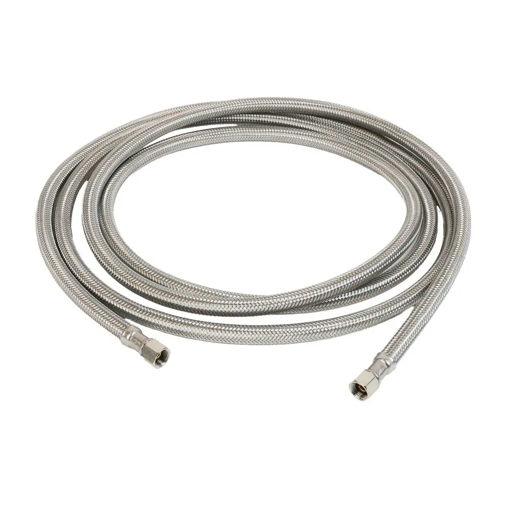 Braided Stainless Steel Hose 304 1/4" Comp X 1/4" Comp 120" Length 1