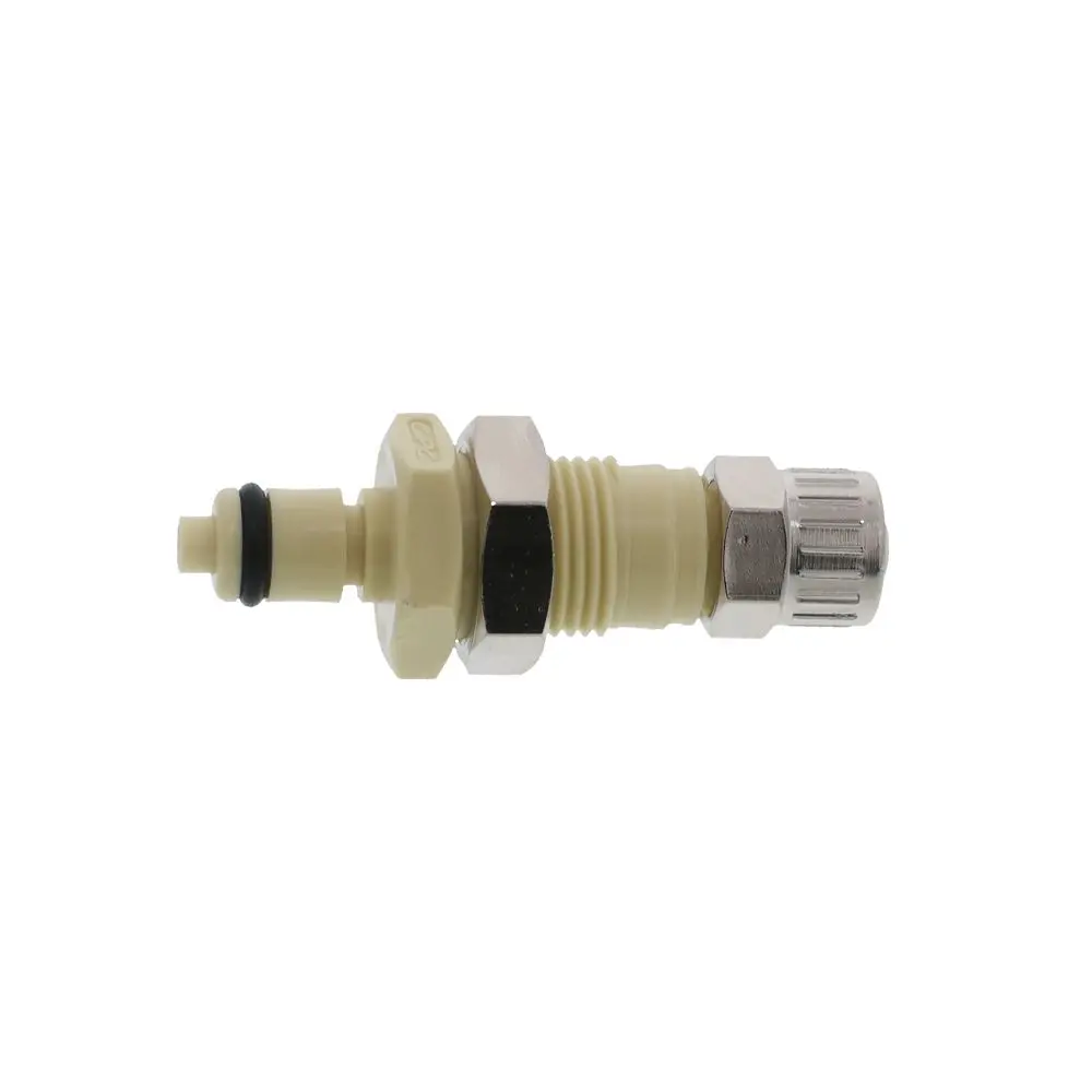 Pmcd400412 Valved Ferruleless Polytube Fitting Panel Mount Coupling Insert 1/4 Ptf 1