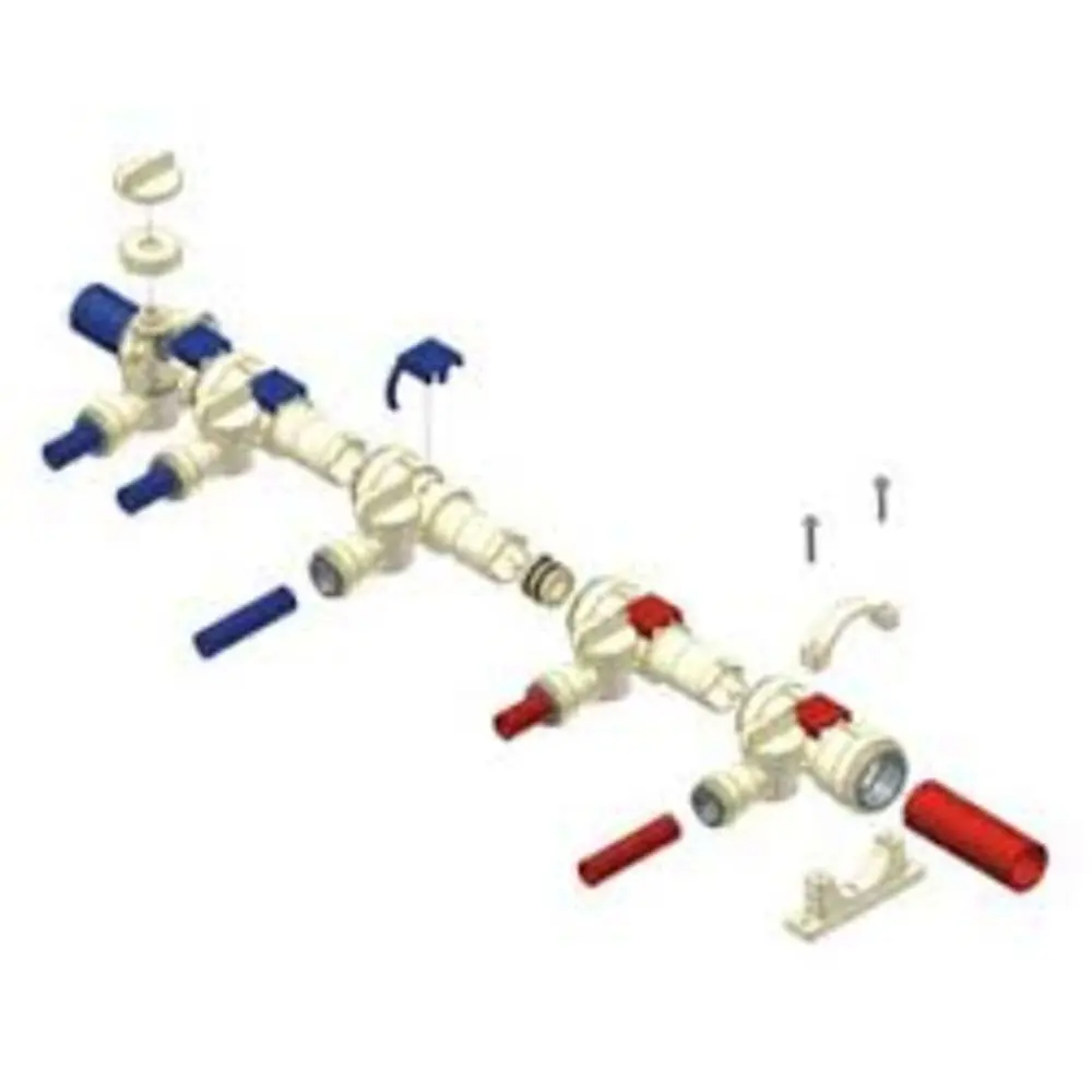 Single Side 8 Port Manifold - 5 Cold /3 Hot 1