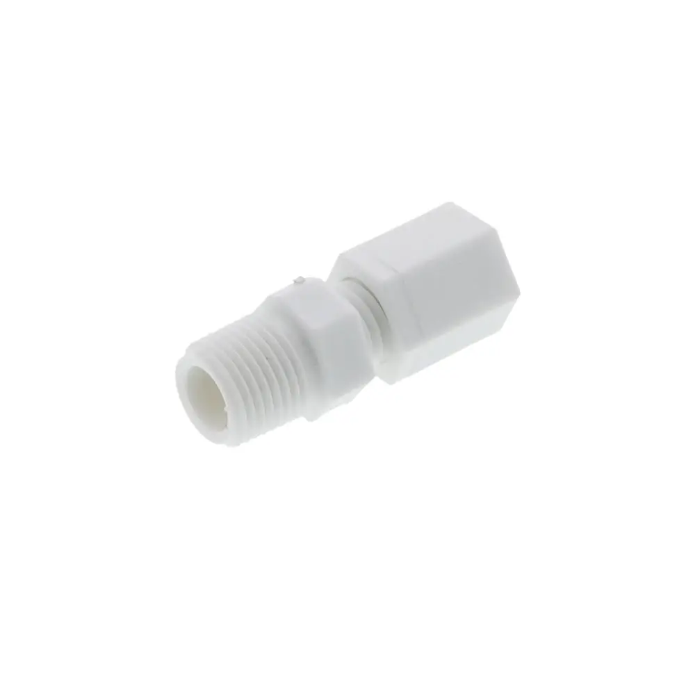 Jaco 10-2-2-P-O Polypropylene Male Connector 1/8 Od Tube X 1/8 Mpt 1