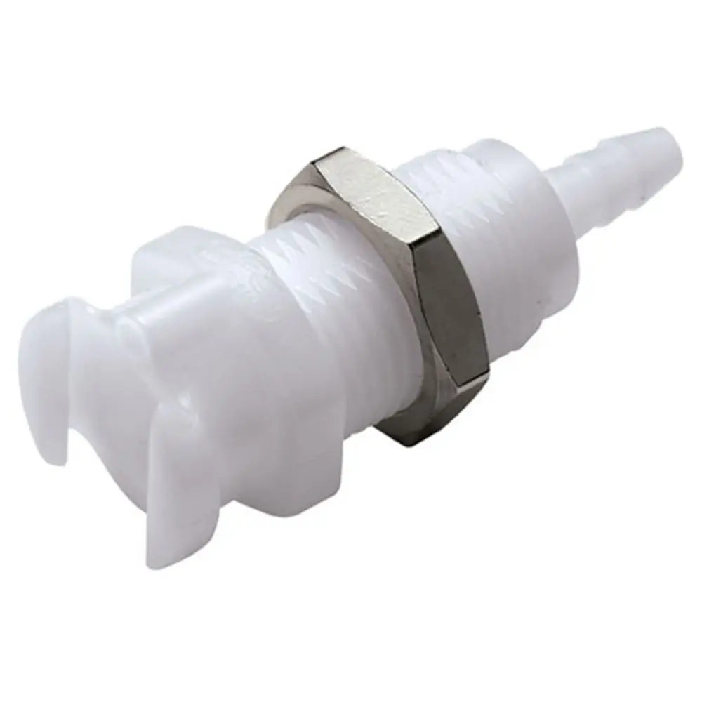 Multi-Mount Non-Valved Hose Barb Coupling Body - 3/16 Id Barb Chrome 1