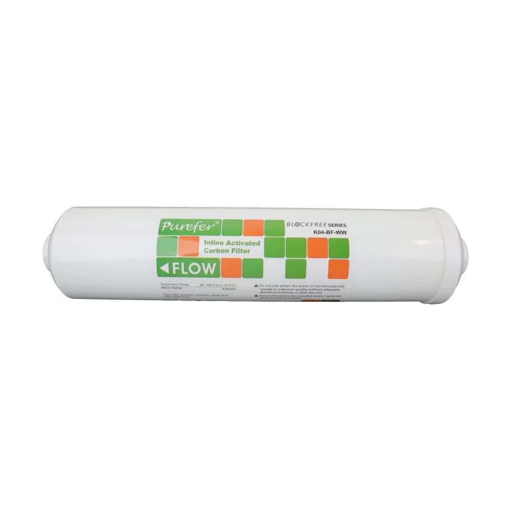 K33 11" Inline Gac Filter, Blockfree White, 1000 Iodine Rating 1