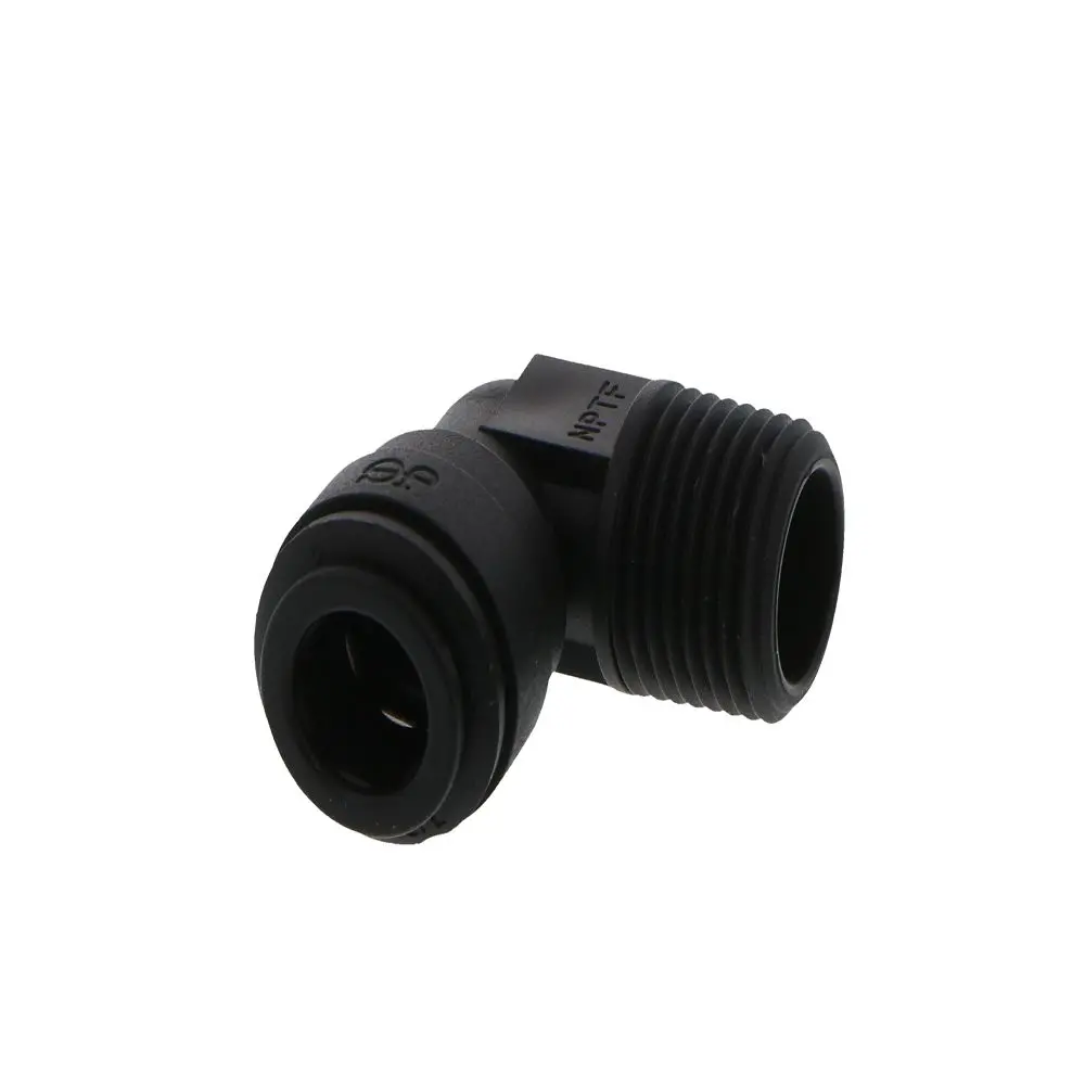John Guest Fixed Elbow Nptf Black Polypropylene - 3/8 X 3/8 Nptf 2