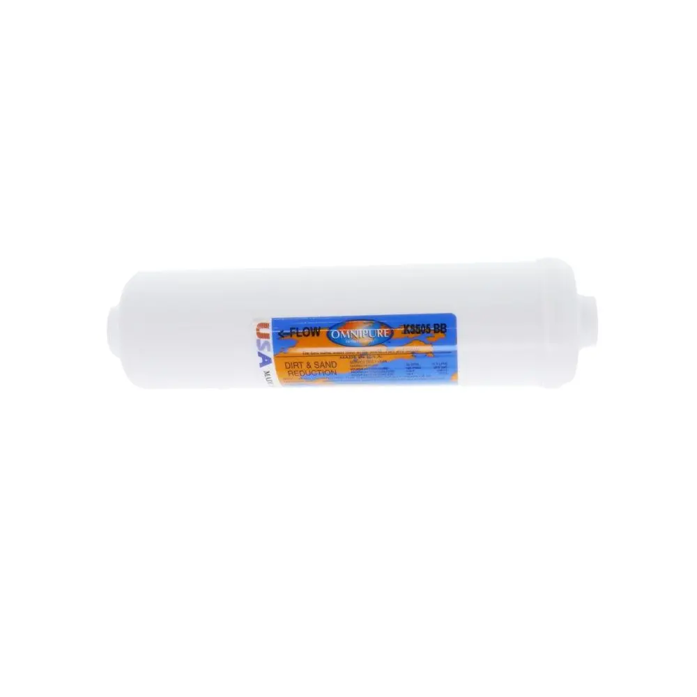 Omnipure Inline K5505-Bb 5 Mic Sediment Prefilter - 10" X 2.5" Filter - 1/4" Fpt 2