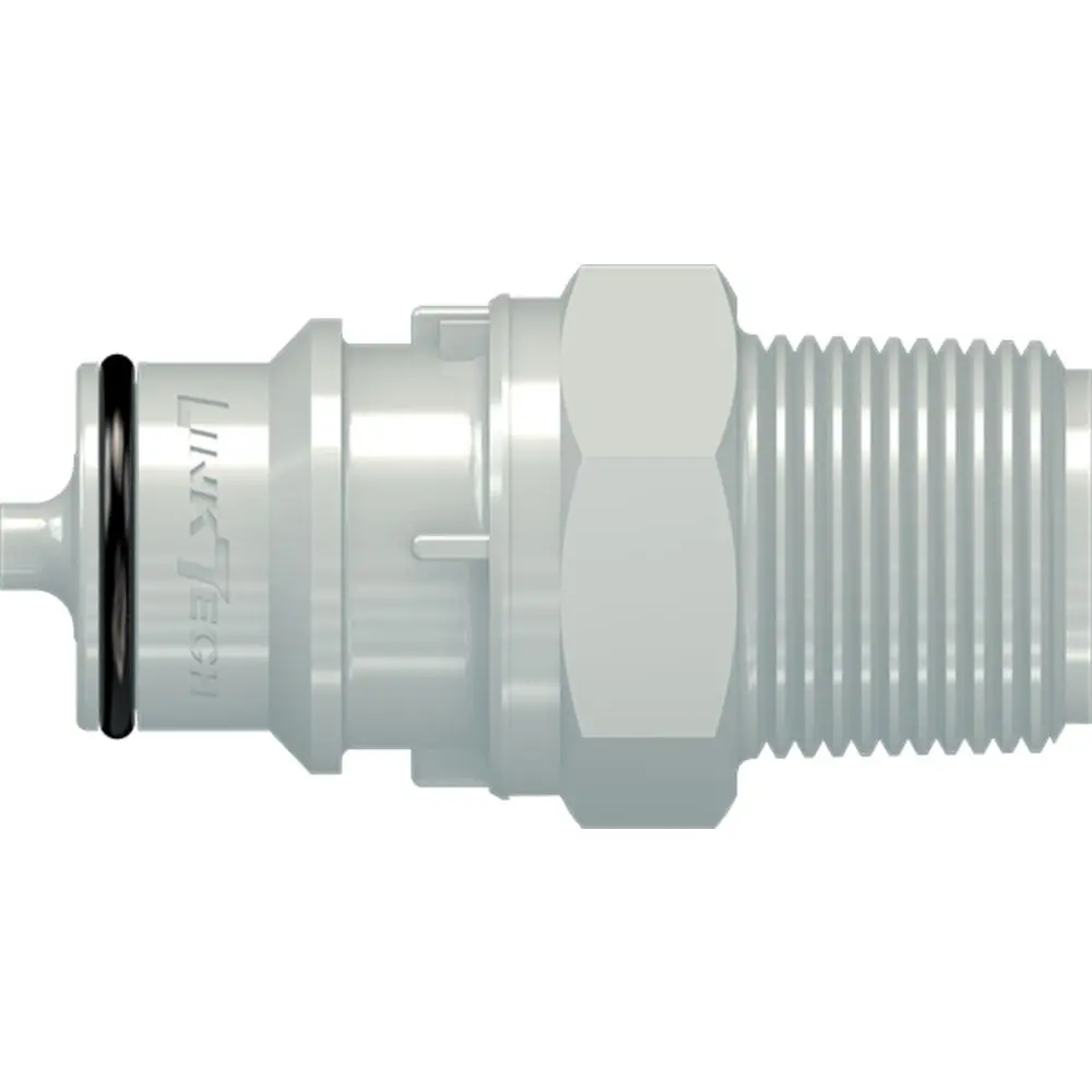 Linktech 60Pp Series Male Thread Male, Valved, 1/2" Mnpt, Polypropylene, Epdm 1