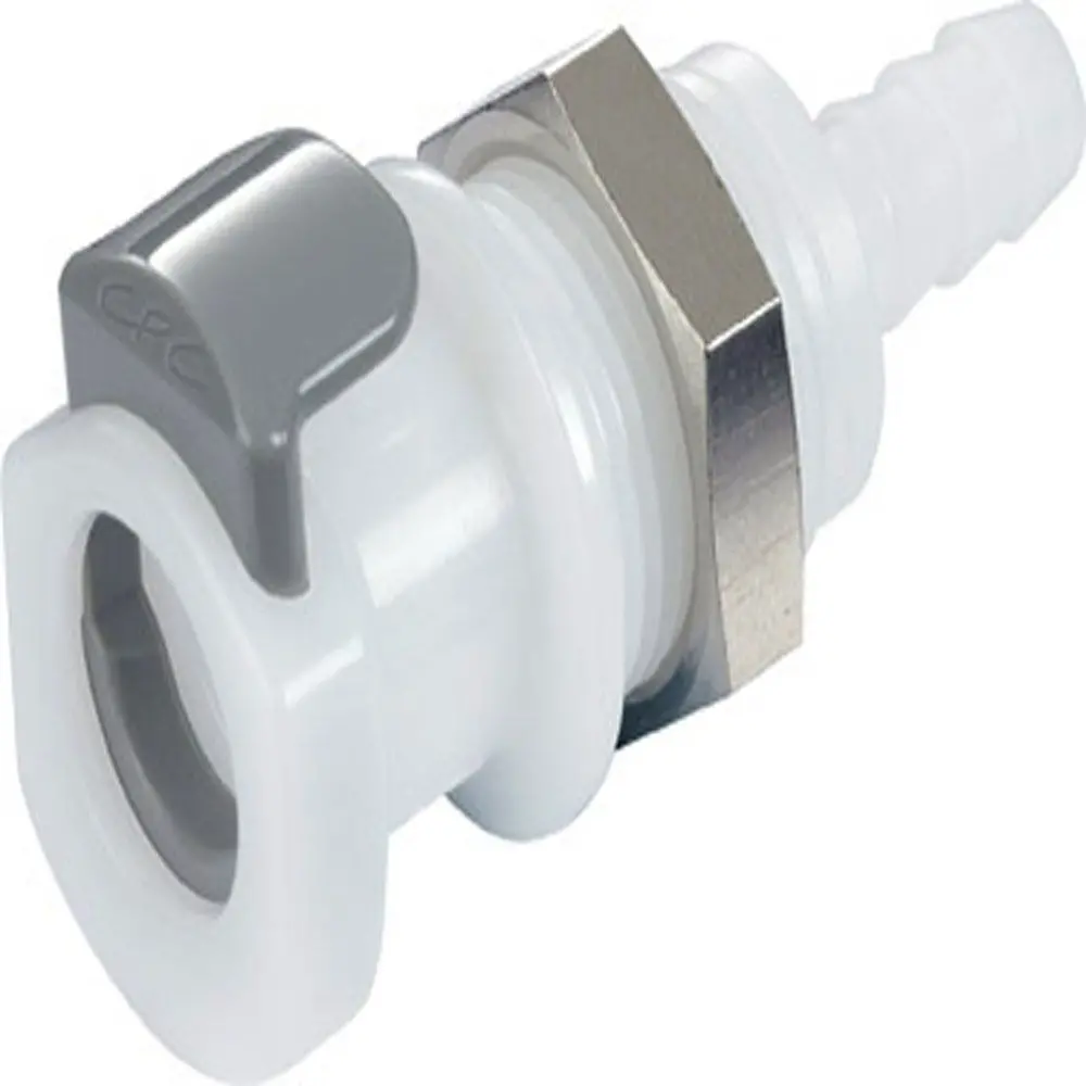 9207900 Nsf Non-Valved Panel Mount Hose Barb Coupling Body 1/4 Id Barb 1