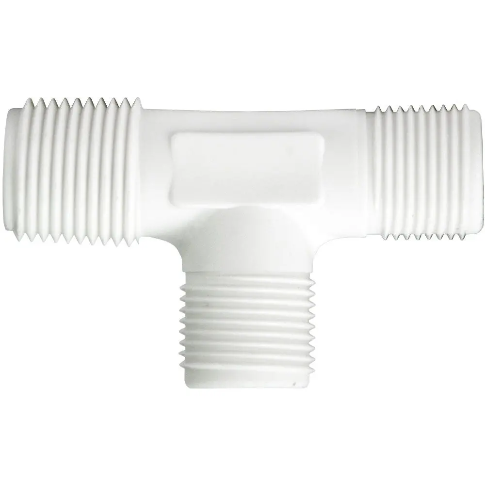 Jaco 75-6-6-P Polypropylene Male Run Tee 3/8 Od Tube X 3/8 Mpt 1