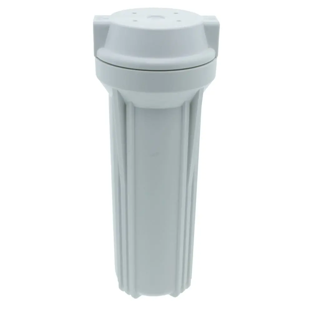 10" Neo-Pure Slimline Filter Housing White 3/8" No Pressure Relief 2