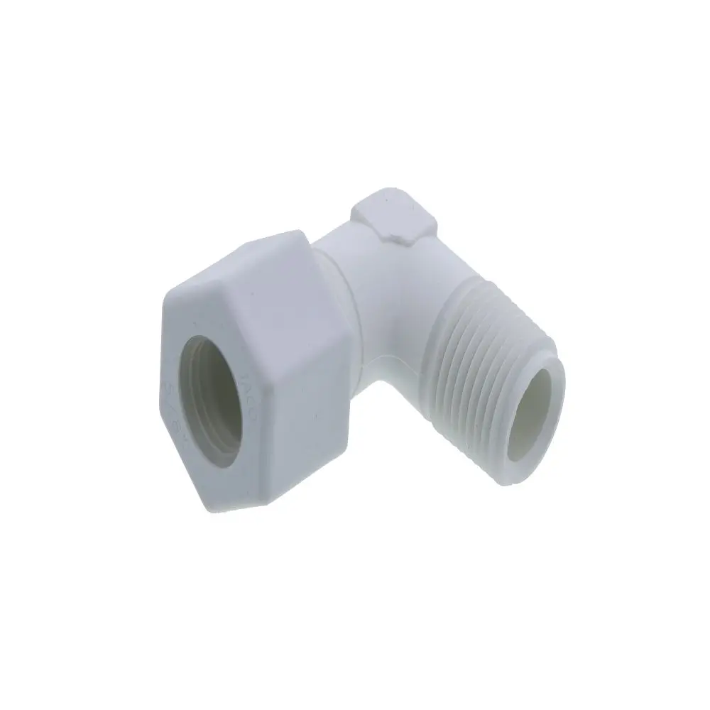 Jaco 40-10-8-P-Pg Polypropylene Male Elbow 5/8 Od Tube X 1/2 Mpt 2