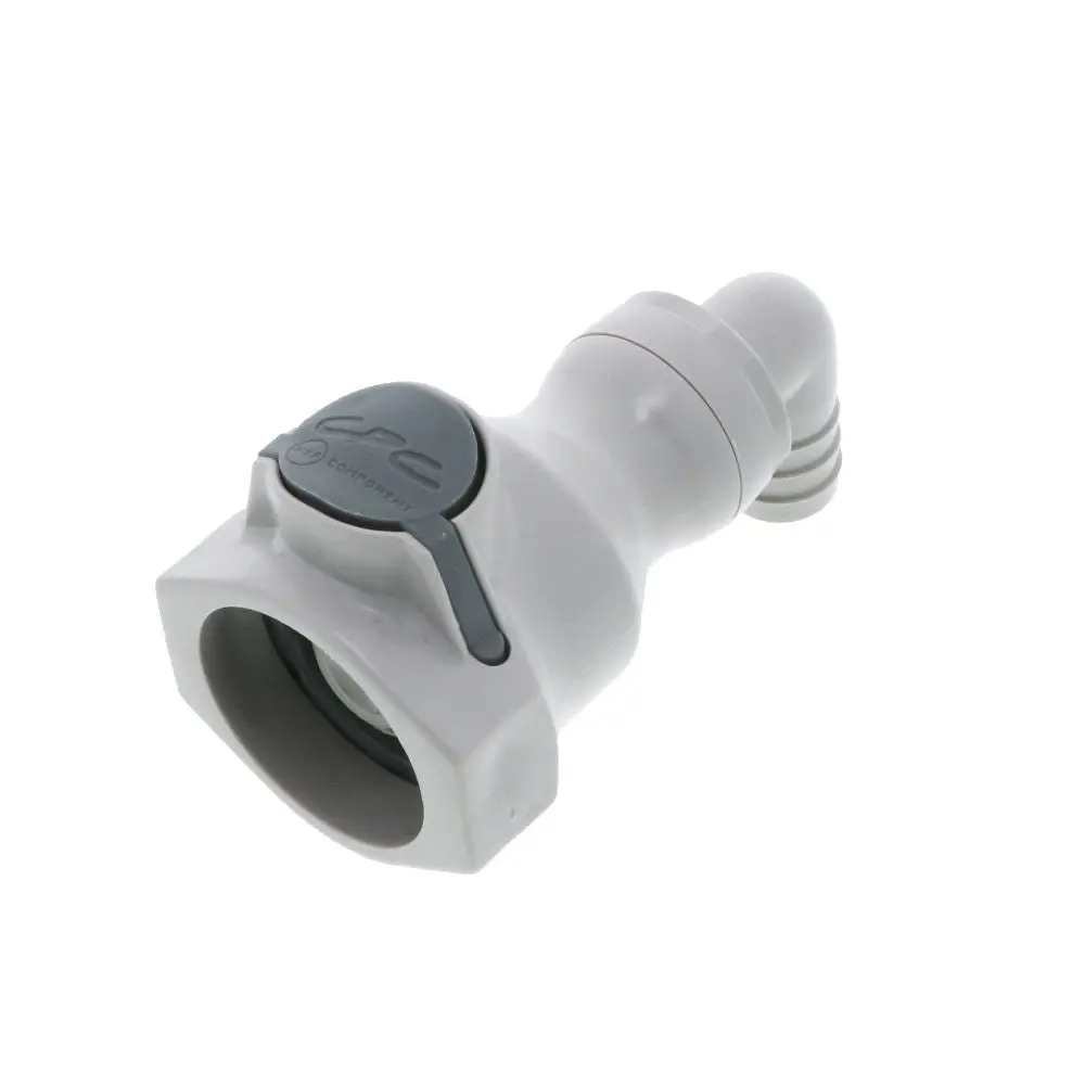 Udc Valved Elbow Hose Barb Coupling Body - 1/2 Id Barb Silicone O-Ring 2