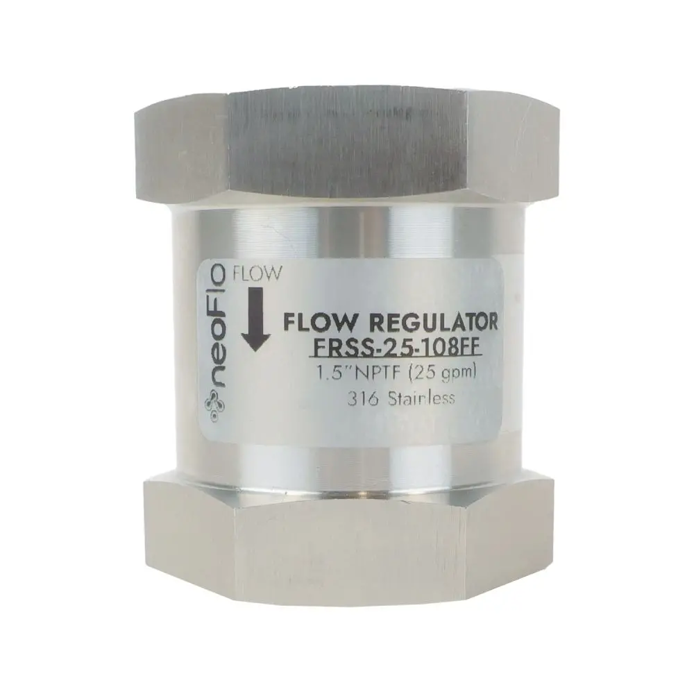 Neoflo Stainless Steel  Flow Restrictor 25 Gpm 316Ss 1.5" Fpt X Fpt 1