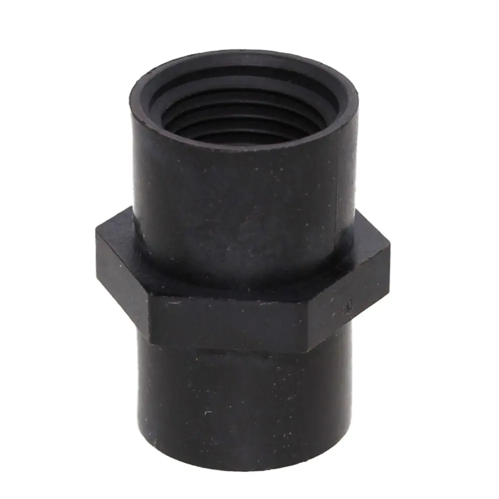 Union Coupler 1/2 Fnpt X 1/2 Fnpt - Black Polypropylene 1