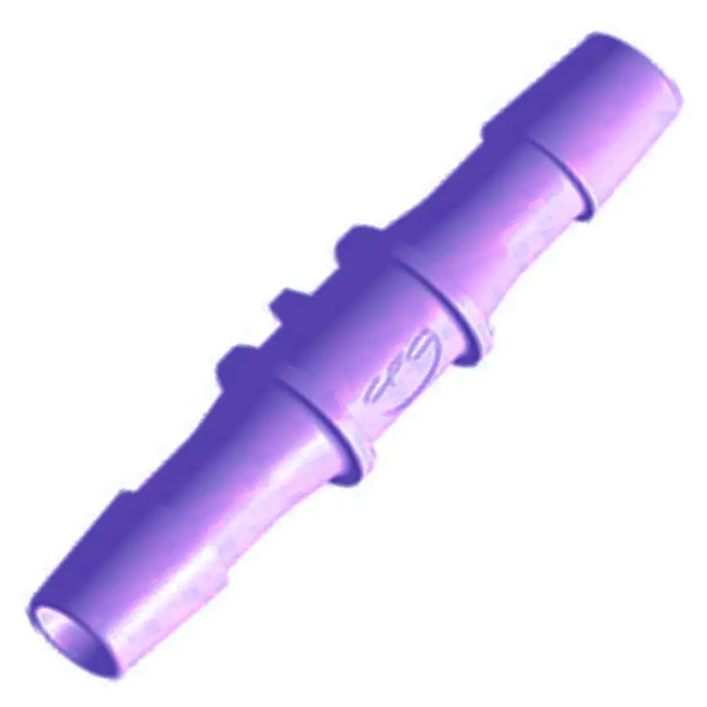 Fitquik Polycarbonate Tube To Tube Straight Fitting Purple - 3/16 Id X 3/16 Id 1