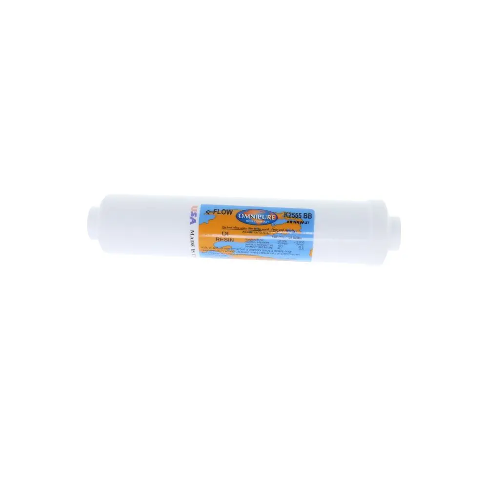 Omnipure Inline K2555-Bb Di Mixbed Resin - 10" X 2" Filter - 1/4" Fpt 1