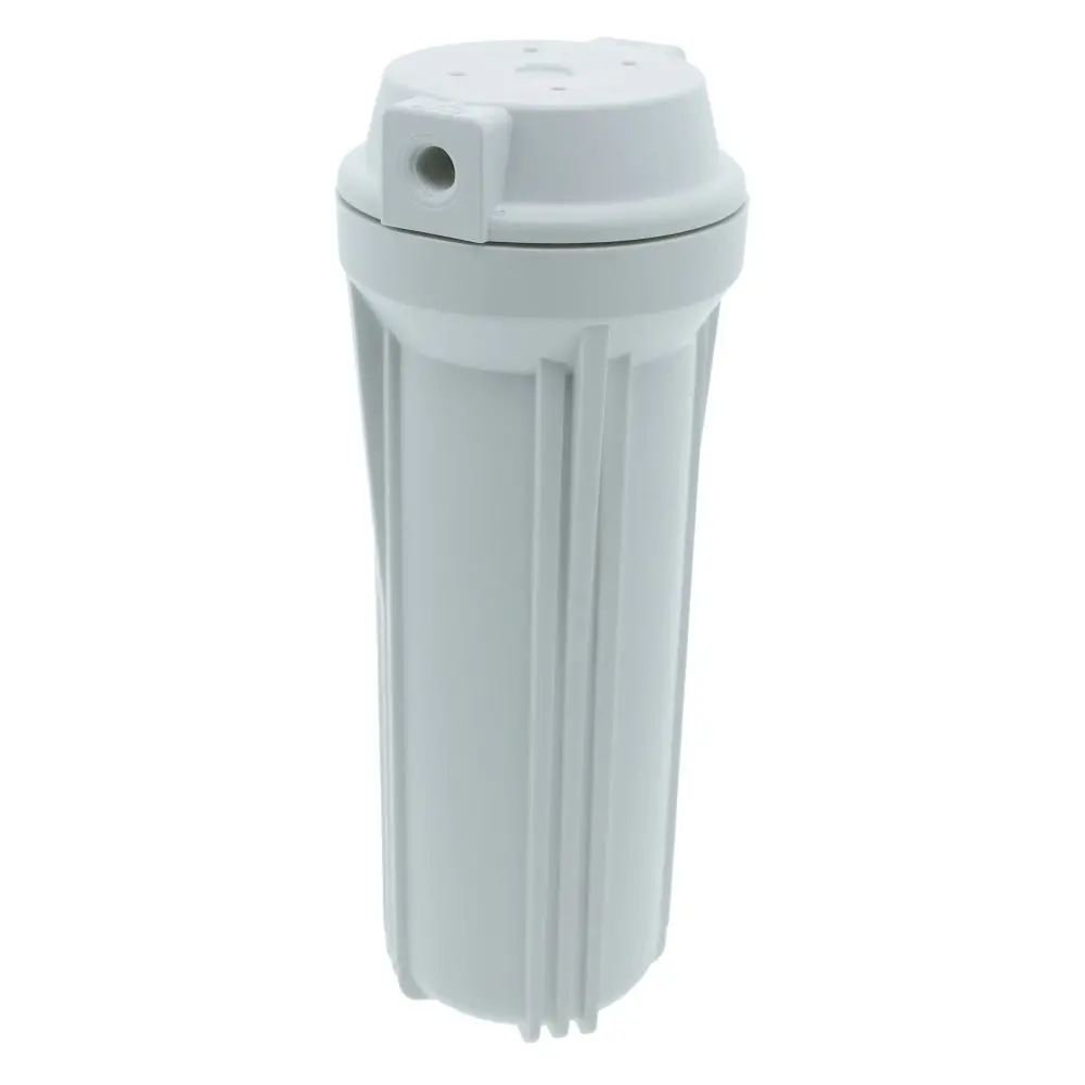 10" Neo-Pure Slimline Filter Housing White 1/4" No Pressure Relief 1