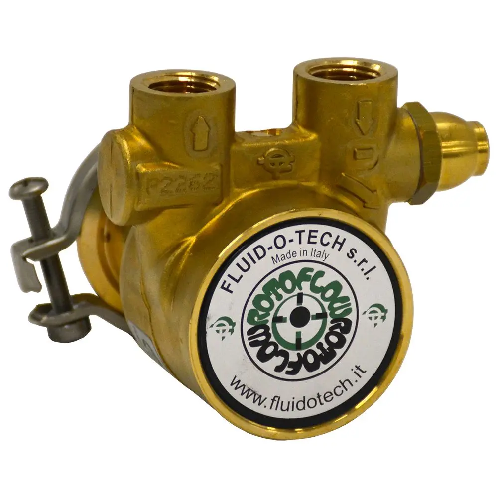 Fluid-O-Tech Lead Free Brass Rotary Vane Pump With Brass Key 105 Gph 3/8" Npt 1