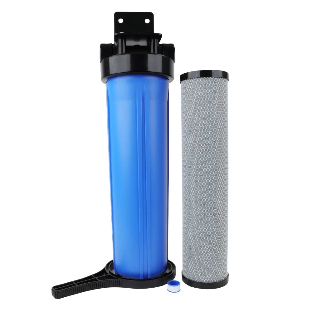 Whole House Water Filter System, 4.5" X 20" Filtration Universal Housing 1” Rpt Port 1