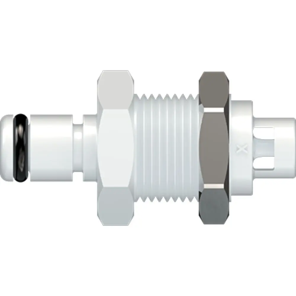 Linktech 20Ac Series Panel Mt. Male, Non-Valved, 1/16" Hb, Natural Acetal 1