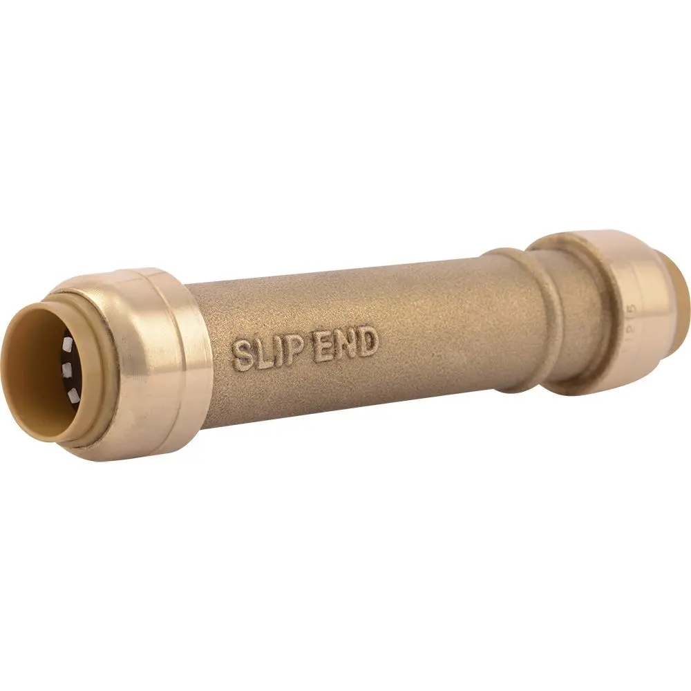 Sharkbite® U3008lf Lead-Free Brass Push-To-Connect Slip Coupling - 1/2" X 1/2" 1