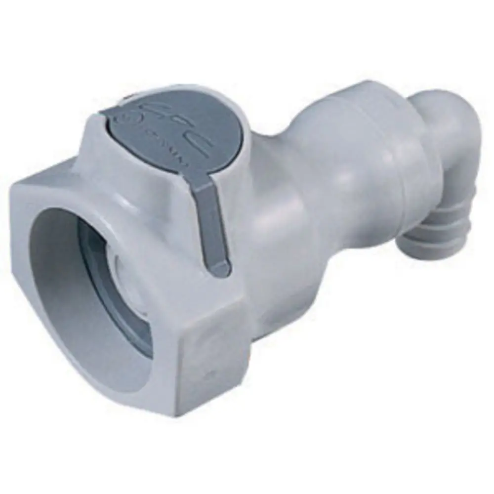 Udc Valved Elbow Hose Barb Coupling Body - 1/2 Id Barb Buna-N O-Ring 1