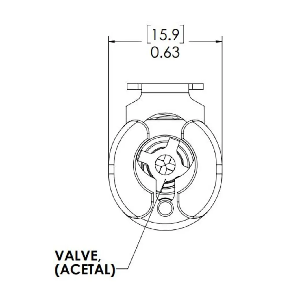 Linktech 20Ac Male Thread Socket, Valved, 1/8" Bspt 3