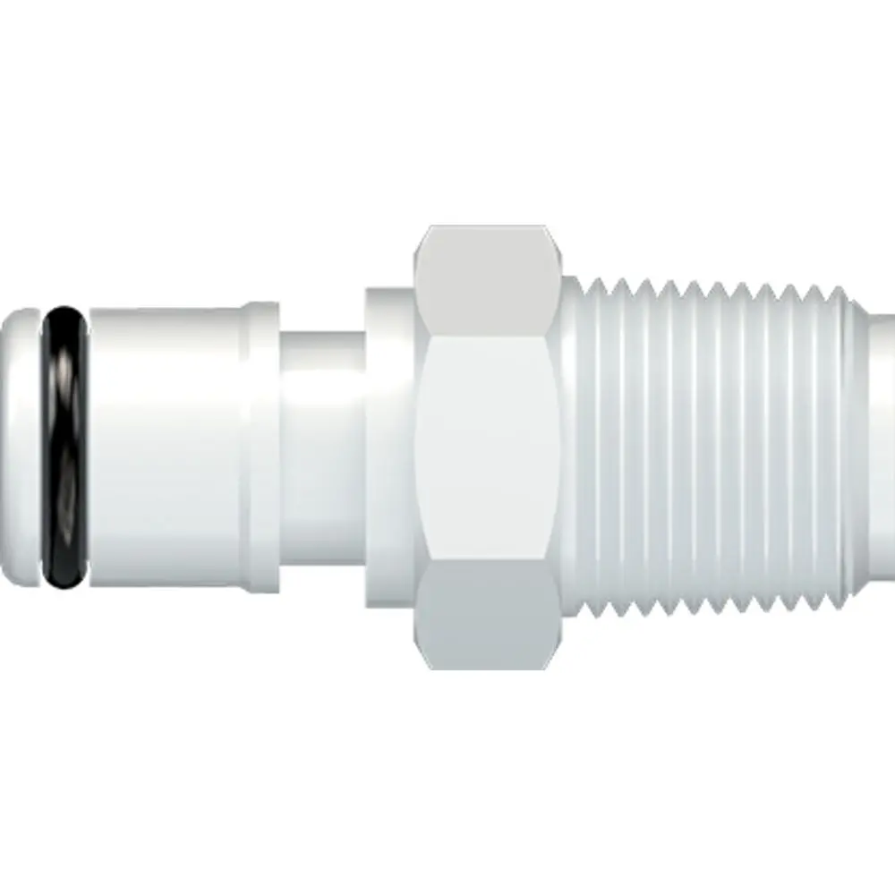 Linktech 50Ac Series Male Thread Male, Non-Valved, 1/4" Mnpt, Natural Acetal, Buna N 1