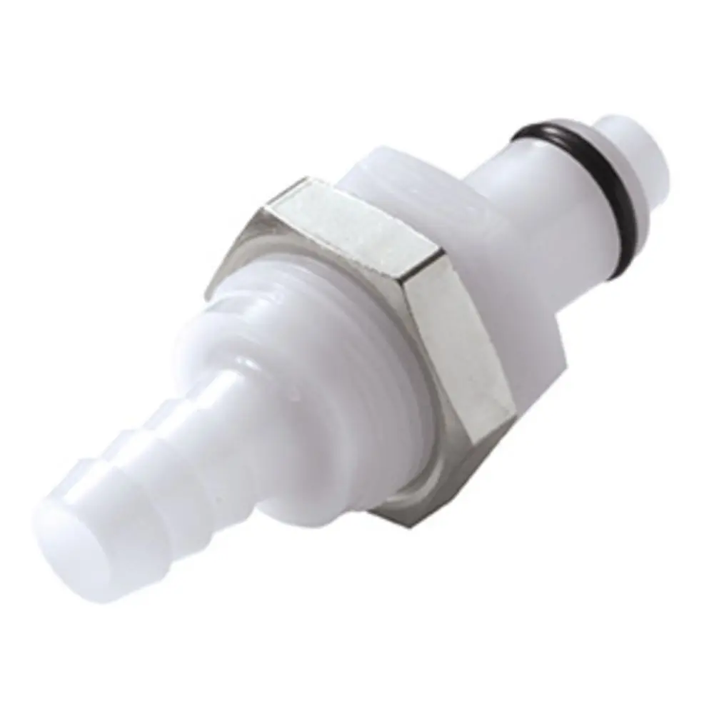Plcd42005 Valved Panel Mount Hose Barb Coupling Insert 5/16 Id Barb 1