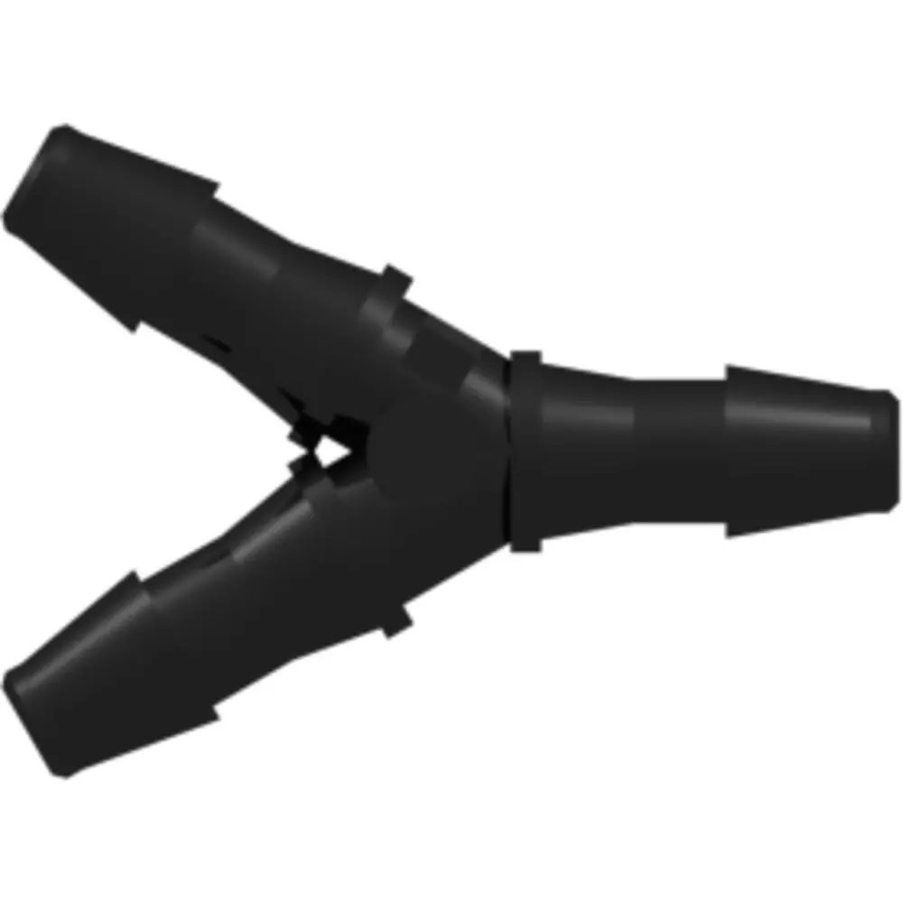 Linktech Y Tube Fitting With 200 Series Barbs, 1/8" (3.2 Mm) Id Tubing, Black Nylon 1