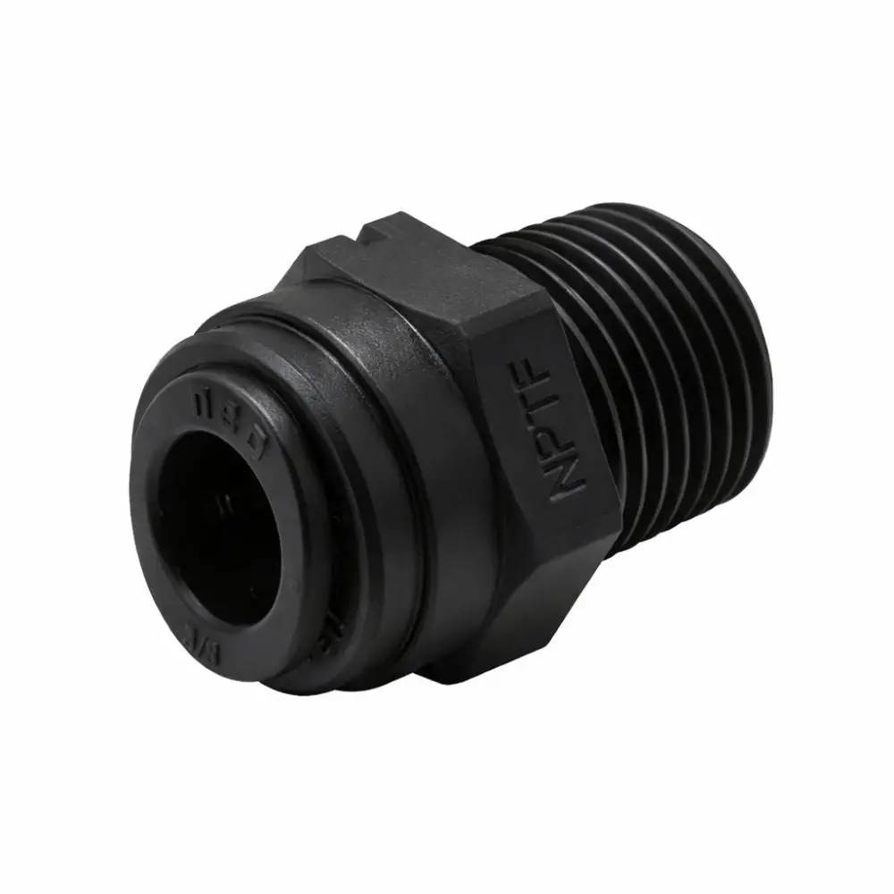 Neofit - Acetal Black Male Connector 3/8" Tube X 3/8"Bsp(P) 1