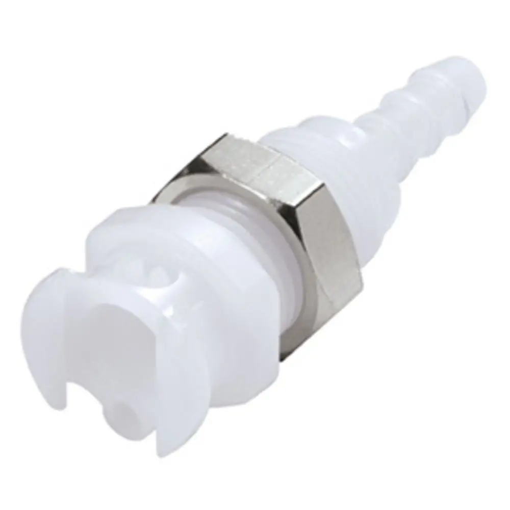 Multi-Mount Non-Valved Hose Barb Coupling Body - 3/16 Id Barb Acetal 1