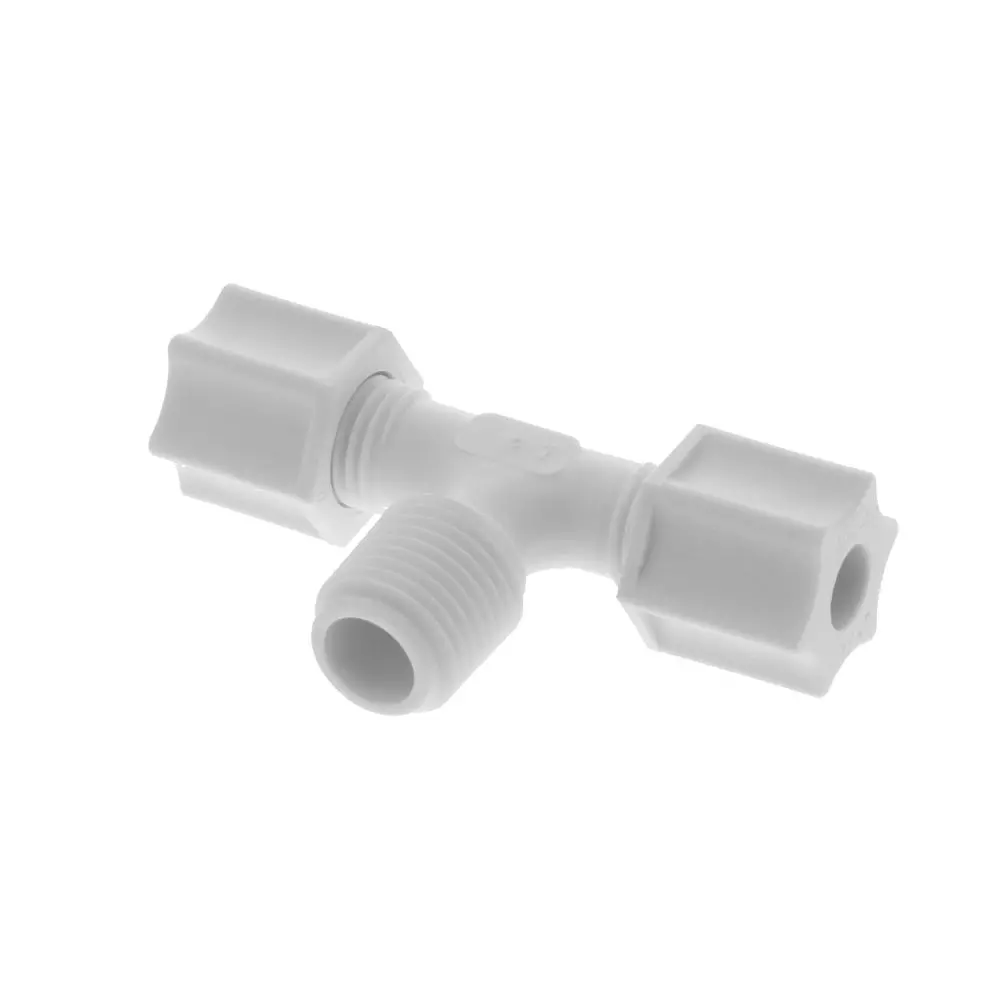 Jaco 60-4-4-P-O Polypropylene Male Branch Tee 1/4 Od Tube X 1/4 Mpt 1