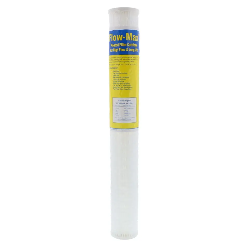 20" X 2-3/4" Flow-Max Pleated Poly - 5 Mic 1