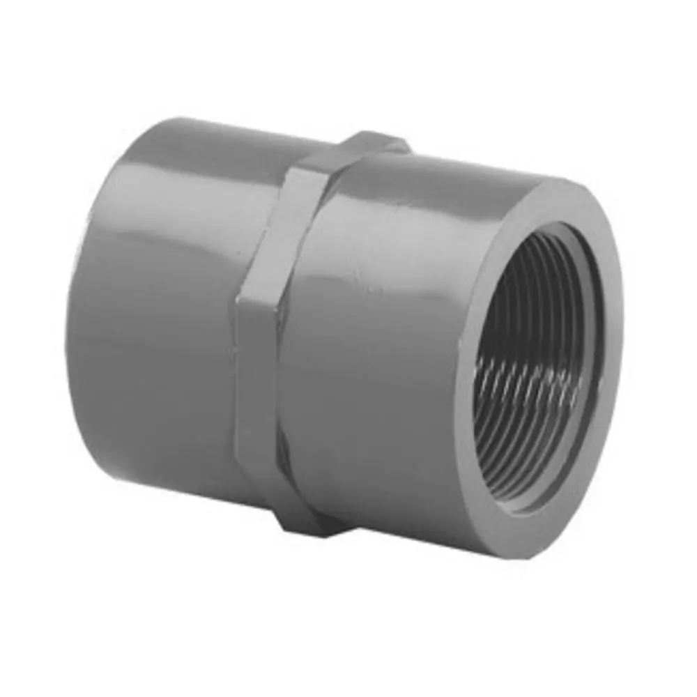 Schedule 80 Pvc Coupling 1-1/2" Socket X 1-1/2" Fpt 1