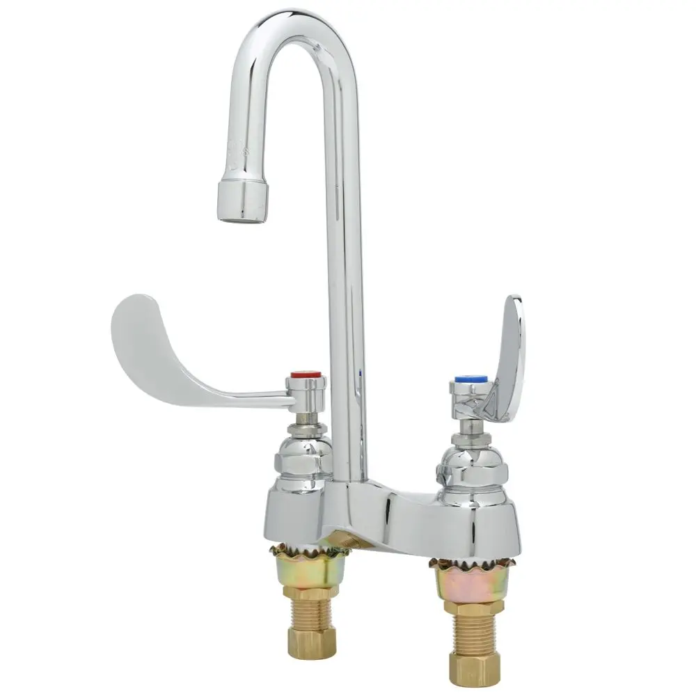 T&S Brass B-0892 Deck Mounted Medical Lavatory Faucet, Rigid Gooseneck 2-3/4" Spread 1