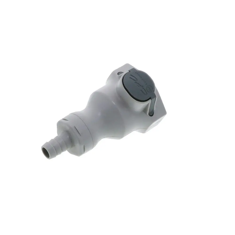 Udc Valved In-Line Hose Barb Coupling Body - 3/8 Id Barb Buna-N O-Ring 3