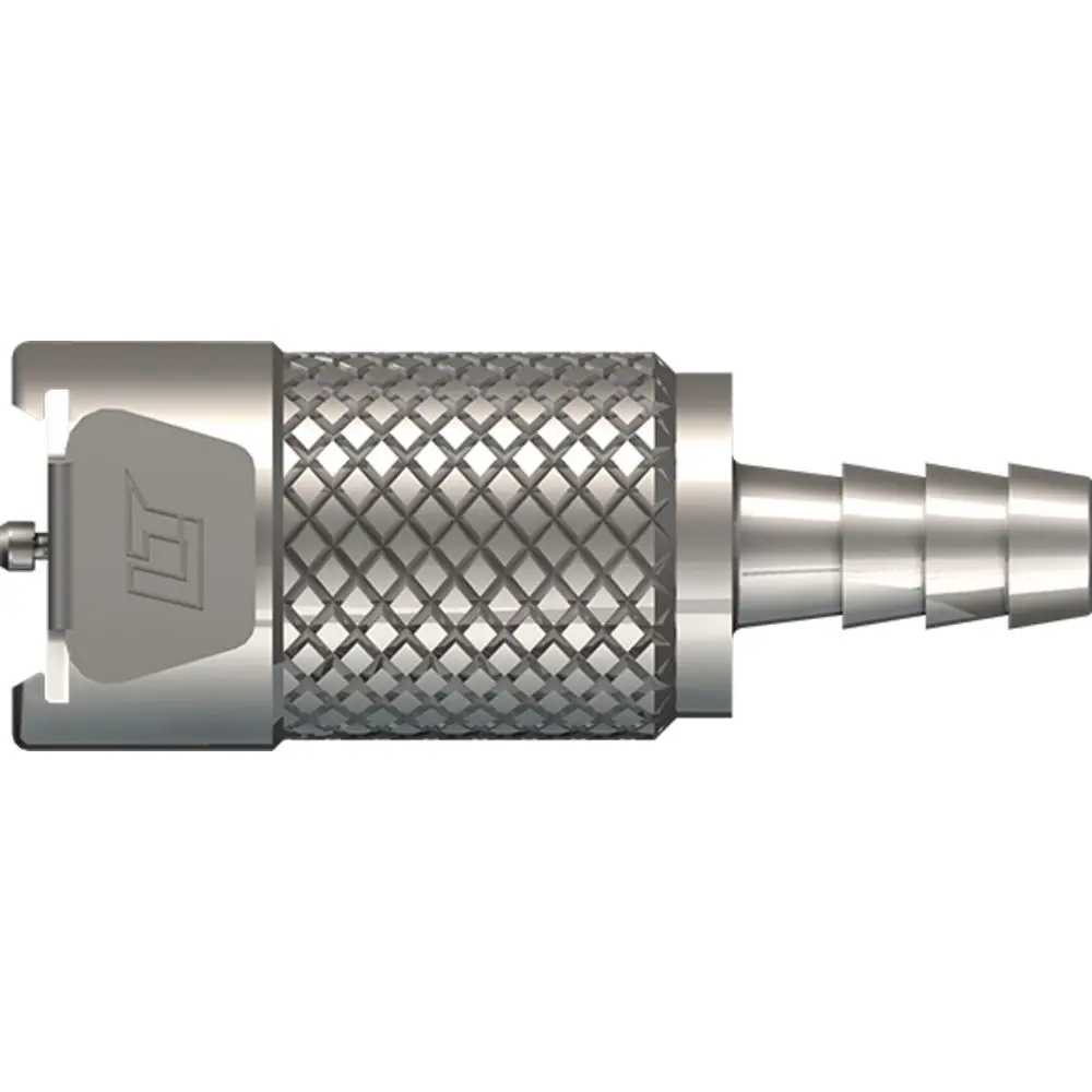 Linktech 40Cb Series Straight Female, Valved, 1/4" Hb, Chrome Brass, Buna N 1